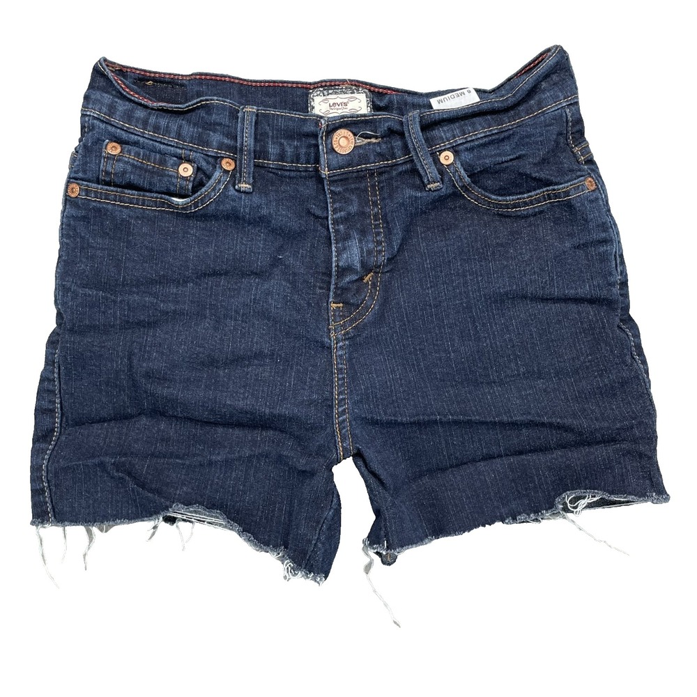 Levi's Jean Shorts Women's 26* Raw Cut Off Y2K Retro 90s American Preppy Classic
